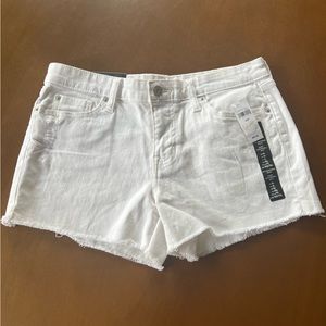 ☎️ NWT Gap sz4R Sexy Boyfriend Shorts white jean shorts frayed distressed summer